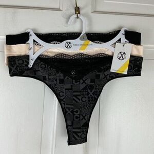 CXL by Christian Lacroix Lace Trim Panties Set - size Large - NWT